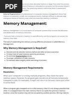 Memory Management