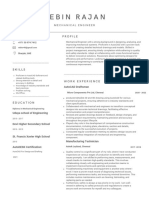 Black and White Corporate Resume