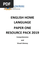 English Home Language Paper One Resource Pack 2019: Comprehension and Visual Literacy