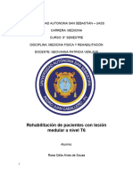 Rehabilitación de Pacientes Con Lesión Medular A Nivel T6