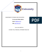 Baf4101 Financial Statement and Analysis