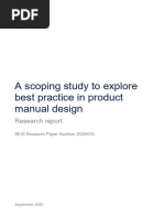 Scoping Study Best Practice Product Manual Design