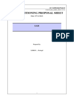 Air Conditioning Proposal Sheet: Date: 07/12/2023