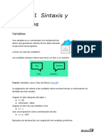 Clase 01. Sintaxis y Variables