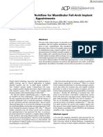 Complete Digital Workflow For Mandibular Full-Arch Implant Rehabilitation in 3 Appointments