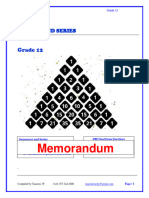 Sequences and Series Exam Questions MEMORANDUM