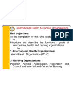 International Health Organizations Unit 4 CHN