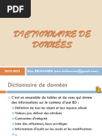 4-Architecture Oracle - Dictionnaire Données