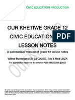 Our Khetiwe Grade 12 Civic Education 2024