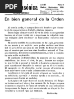 Vida Masónica 1928 Año III 9 Noviembre