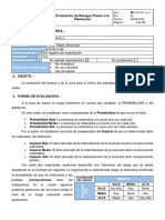 MI.-1.3 Evaluacion de Riesgos Previa A La Plantacion (AF 1.2.1)