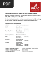 Minutes of The 2023 Sbi Meeting Recommendations For 2023 From Jan 20th and April 20th and Sept 6th 2023