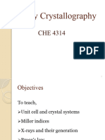 X-Ray Crystallography CHE4314