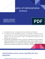 Classification of Administrative Actions