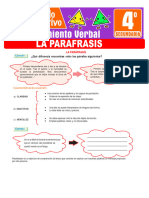 La Parafrasis para Cuarto Grado de Secundaria 1