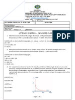 Exercícios de Equação de Clapeyron - 3º Ano - GABARITO