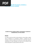 R5. Procedencia, Incidentes y Suspensión Del Acto Reclamado