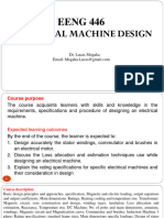 Eeng 446 Electrical Machine Design - As of 14.11.2023