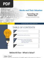 Lecturer Notes Stocks and Their Valuation PDF