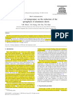 Effect of Tool Temperature On The Reduction of The Springback of Aluminum Sheets