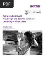 Aetna Student Health Plan Design and Benefits Summary Notre Dame 2018 19-7-24 18