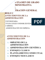 Bolo 2 Antecedentes de La Administracion Examen de Grado