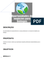 Oportunidades de Negócios para Biólogos