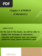 Chapter 3 Energy (Calorimetry)