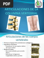 Articulaciones de La Columna Vertebral