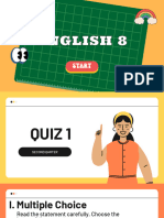 English Second Quarter Quiz 1