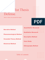 Minimalist Thesis Defense