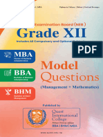 Model Questions Set Grade 12 Management Quest International College