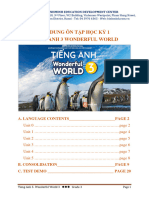 Đề Cương Ôn Tập HK I Lớp 3 Tiếng Anh 3 - Wonderful World