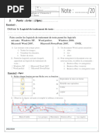 Contrôle Traitement de Texte