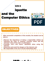 Lesson 6 The Netiquette and The Computer Ethics