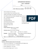 Grade 5 - Unit 8 - Worksheet