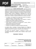 PLT-SST-003 Política de PPP Emergencias INGVEN CONSTRUCCTORES