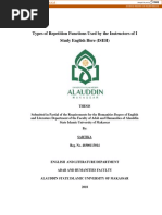 Types of Repetition Functions Used by The Instructors of I Study English Here (ISEH)