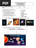 TALLER DE REFUERZO I Periodo EL UNIVERSO