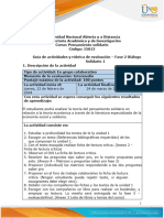 Guía de Actividades y Rúbrica de Evaluación - Fase 2 - Dialogo Solidario 1