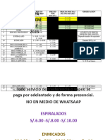 Modelo de Tarifa para Negocios de Copias e Impresiones