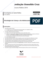 Tecn. Saúde Pública - Psicologia Da Criança e Do Adolescente Prova 2010