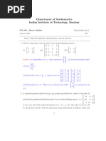 Indian Institute of Technology Bombay Linear Algebra MA106 Tutorial 5,6 Solutions