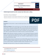 Dentin Hypersensitivity After Manual and Ultrasonic Scaling