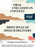 3rd Lesson Principles of Speech Delivery