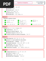 Équation Et Inéquation