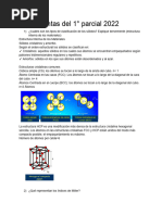 1 Parcial Resuelto de Ciencias 2022 + Pregutnas de Años Anteriores