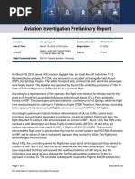 Aviation Investigation Preliminary Report