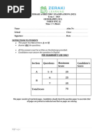 Geography Form 1 - Marking Scheme