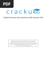 English Grammar Quiz Questions With Answers PDF